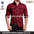 twin chest pocket slim fit checked soft brush flannel shirt